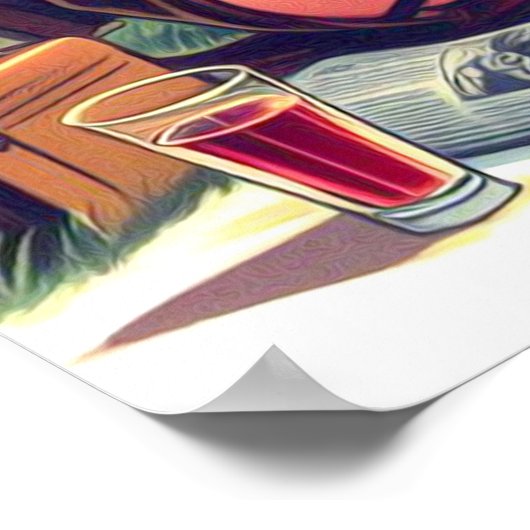 Poster Retro Pilot Pin-up (Coin)