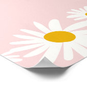 Poster Retro Pink Daisy ONE derful 1st Birthday Party (Coin)