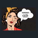 Poster Retro Pop Art Woman Motivational Speech Bubble<br><div class="desc">Retro Pop Art Woman Motivational Speech Bubble Message Premium Canvas</div>