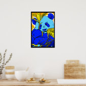 Poster Retro Popart Panda (Cuisine)