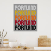 Poster Retro Portland (Cuisine)