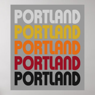 Poster Retro Portland