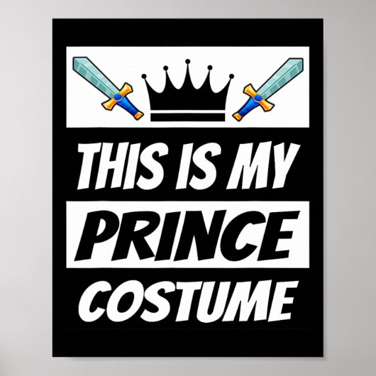 Poster Retro Prince Costume Amusant Costume d'Halloween H (Devant)