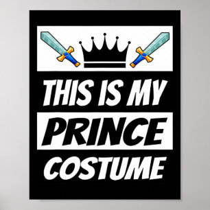 Poster Retro Prince Costume drôle Costume d'Halloween Hom