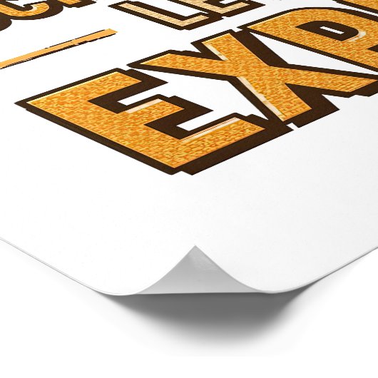 Poster Retro "Procrastination Level Expert" Saying (Coin)