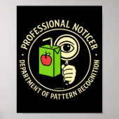 Poster Retro Professional Noticer Department Of Pattern R (Devant)