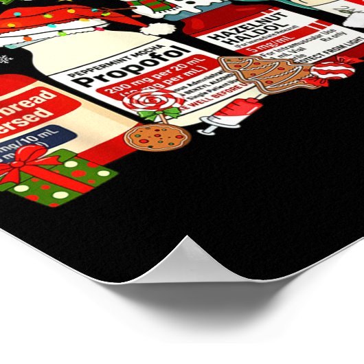 Poster Retro Profol Silent Night Icu Nurses Funny Merry C (Coin)