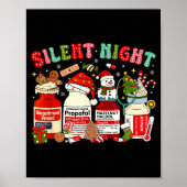 Poster Retro Profol Silent Night Icu Nurses Funny Merry C (Devant)