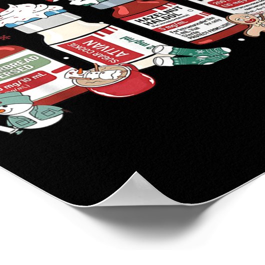 Poster Retro Profol Silent Night Icu Nurses Funny Merry C (Coin)