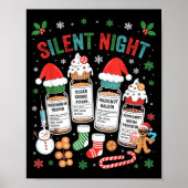 Poster Retro Profol Silent Night Icu Nurses Funny Merry C (Devant)