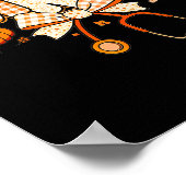 Poster Retro Pumpkin Nurse Life Stethoscope Fall Autumn F (Coin)