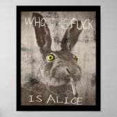 Poster Rétro Qui Est Alice Drôle Lapin (Devant)