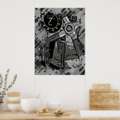 Poster Retro Racing - Gray Splatter (Cuisine)