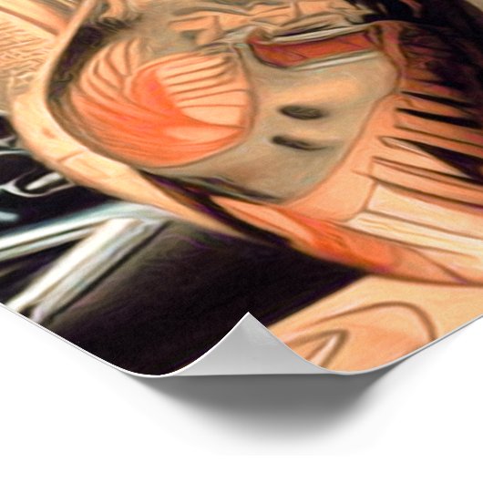 Poster Retro Racing Pin-up (Coin)