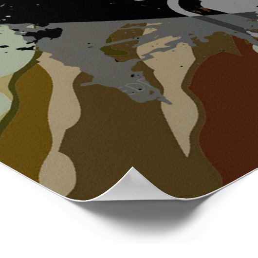 Poster Retro Racing - splatter vert (Coin)