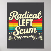 Poster Retro Radical Left S Apparently Litical Sarcastic  (Devant)