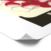 Poster Retro Radish Vegetable Seed Packet Imprimer (Coin)