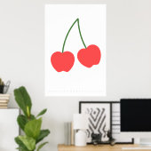 Poster rétro Red Cherry 60's 70 (Bureau à domicile)