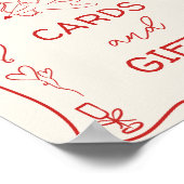 Poster Retro Red Love in the air Bridal Cards gifts Sign (Coin)