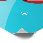 Poster Retro Red Rocket Ship in Space Galactic (Coin)