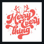 Poster Retro Red White Merry tout Joyeux Noël<br><div class="desc">Retro Joyeux tout Joyeux Noël ! Ce design est parfait pour n'importe quelle période de l'année ! Que ce soit un jour férié ou non,  c'est une excellente façon de montrer votre joie de Noël. Offrez-vous un joyeux Noël à vos amis et à votre famille!</div>