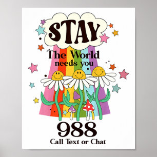 Poster Retro Restez Le Monde A Besoin De Vous Prévention