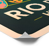 Poster Retro Rio - Christ le Rédempteur (Coin)