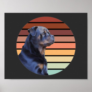 Poster Rétro Rottweiler