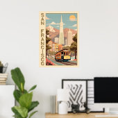 Poster Rétro San Francisco (Bureau à domicile)