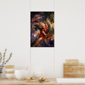 Poster Retro Sci-Fi Fantasy Space Art (Cuisine)