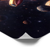 Poster Retro Sci-Fi Fantasy Space Battle Art (Coin)