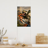 Poster Retro Sci-Fi Fantasy Space Monster Art (Cuisine)