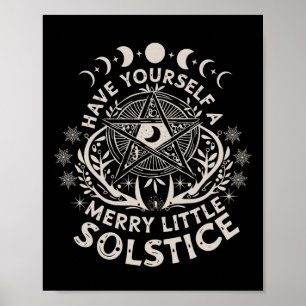 Poster Rétro Se Faire Un Joyeux Petit Solstice Yule H