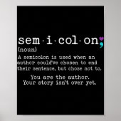 Poster Retro Semicolon Definition Suicide Prevention Awar (Devant)