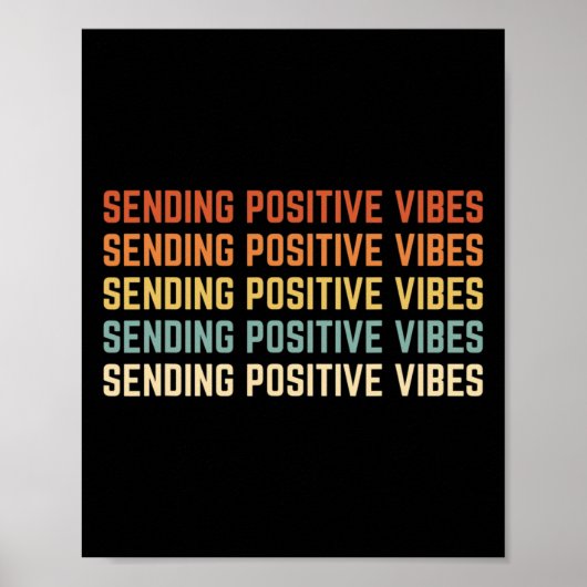 Poster Rétro Sening Positif Vibes (Devant)