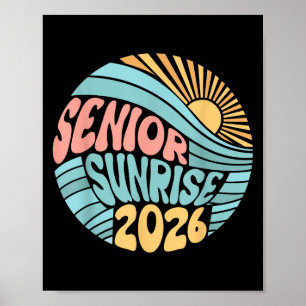 Poster Retro Senior Sunrise 2026 Aînés De Cl Graduation