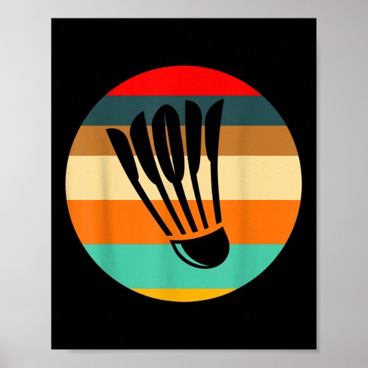 Poster Retro Shuttle Badminton  (Devant)