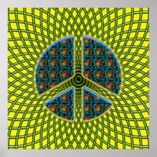 POSTER RÉTRO SIGNE DE PAIX