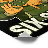 Poster Retro Six Seven Golden Retriever Graphic Gift Men (Coin)