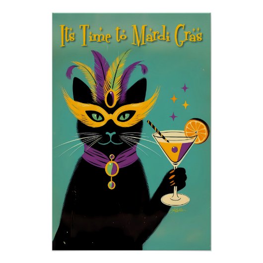 Poster Rétro Sophisticats C'est l'heure du Martini de Mar (Devant)