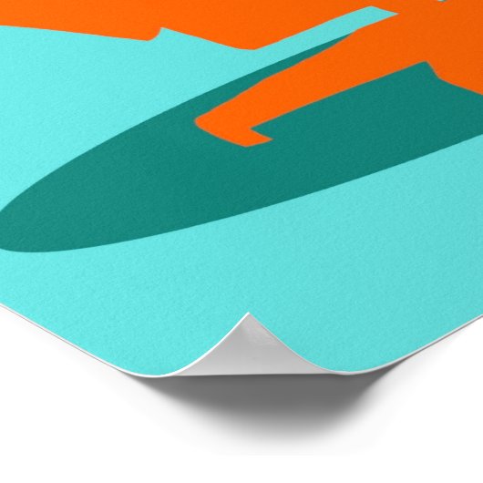 Poster Rétro Space Age Kitty (Coin)