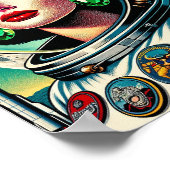 Poster Retro Space Astronauts (Coin)