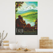 Poster Retro Space Travel Poster-Une mission de science d (Cuisine)