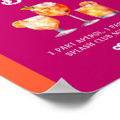 Poster Retro Spritz Bar - Coucher de soleil rose et orang (Coin)