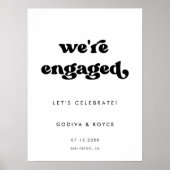Poster Retro stylish Nous sommes engagés Engagement (Devant)