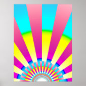 Poster Retro Sun Boho Sunshine Yellow Rose Art Abstrait (Devant)