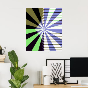 Poster Retro Sun Mid Century Abstract Art