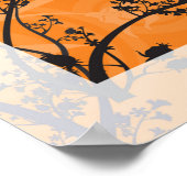 Poster Retro Sunset Forest Paysage Abstrait (Coin)