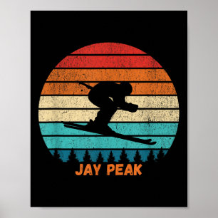 Poster Retro Sunset Jay Peak Ski du Vermont _1