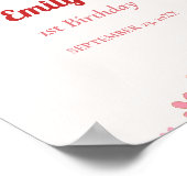 Poster Retro Super Bienvenue bébé anniversaire (Coin)